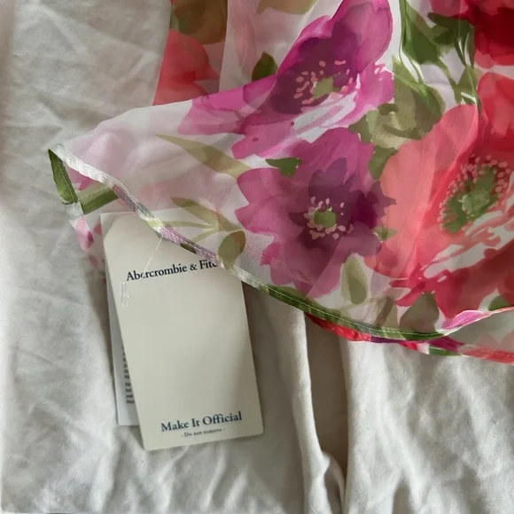 Abercrombie & Fitch Organza Tiered Strapless Mini Dress NWT - Picture 5 of 6